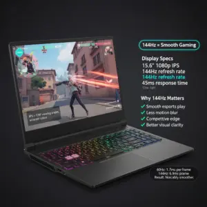 Black Friday gaming laptop deals under 60000 India 144Hz display