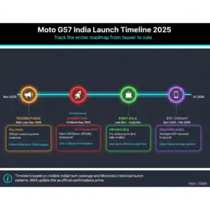 Moto G57 India launch timeline 2025
