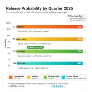 Probability chart for nintendo switch 2 release date window 2025 leaks timeline