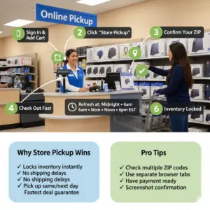 ps5 black friday deals walmart store pickup counter with PS5 boxes