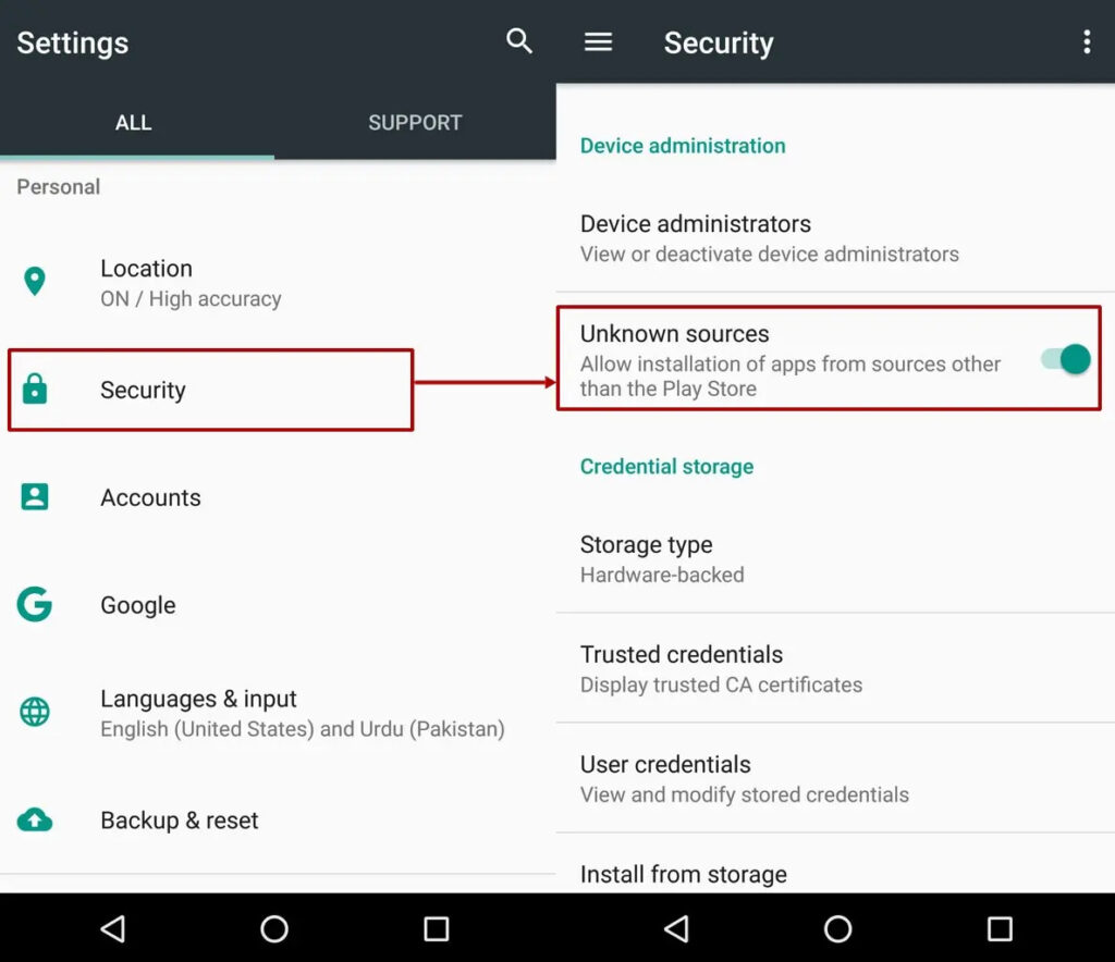 bgmi download apk install unknown apps setting on Android