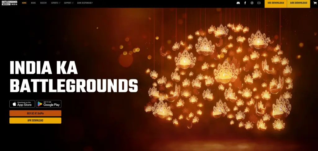 bgmi download apk official website entry point on battlegroundsmobileindia.com