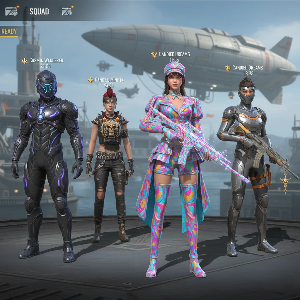 bgmi redeem code today rewards used by squad in BGMI lobby