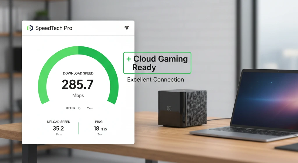 cloud gaming internet speed test on home router