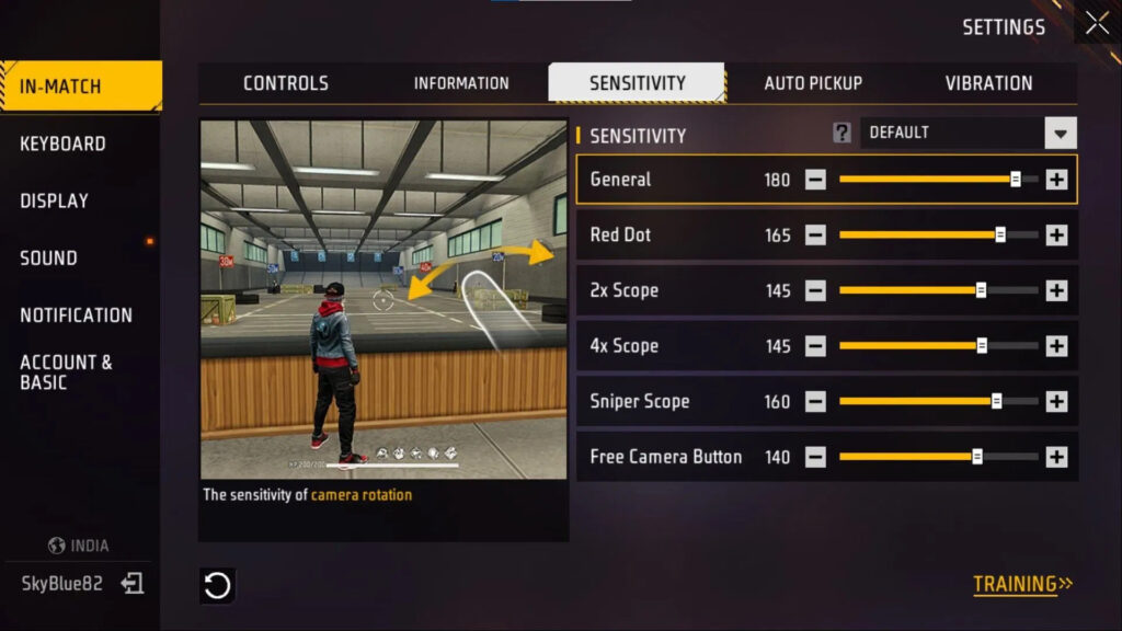 free fire settings for beginners (graphics and fps)