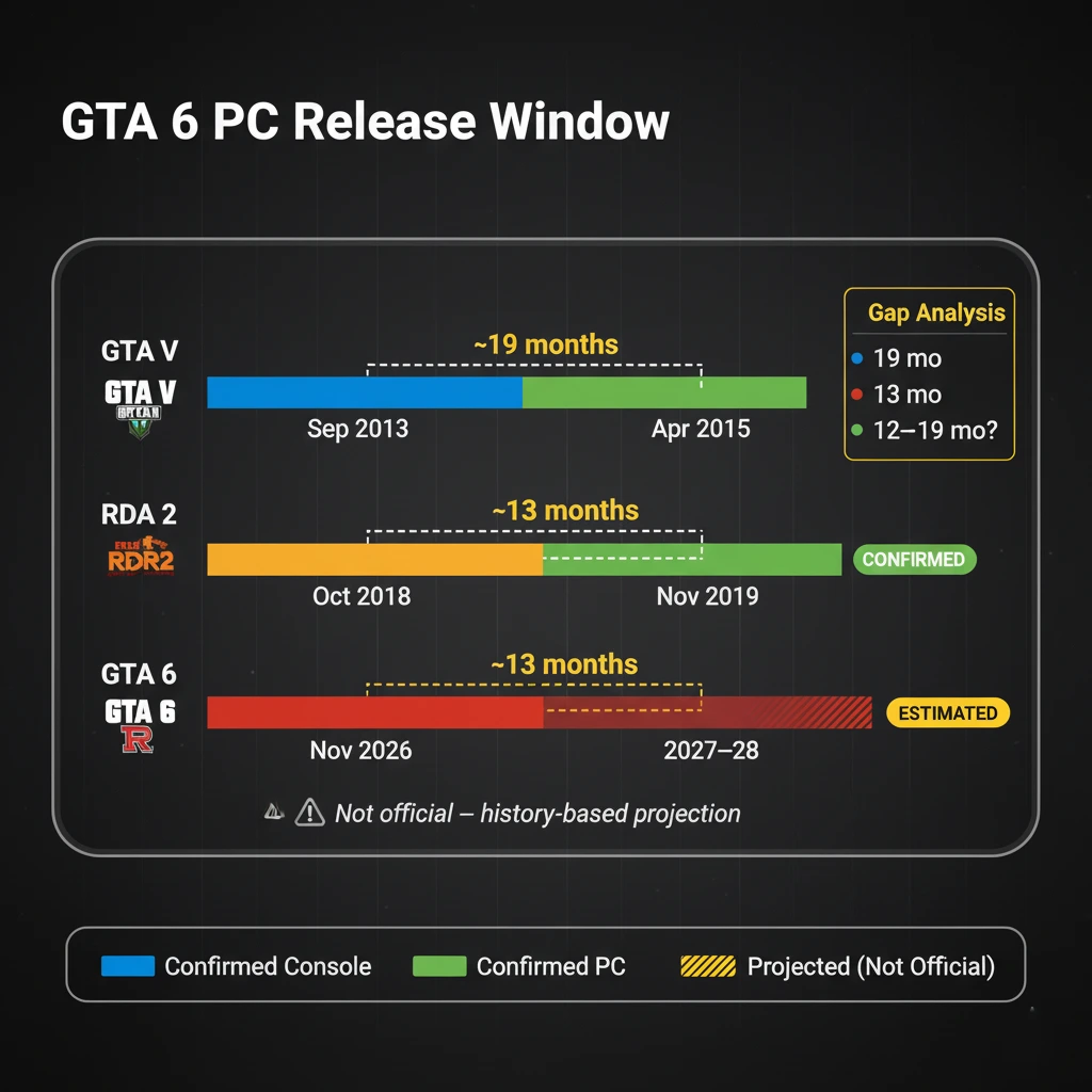 GTA 6 release date & platforms PC window projection vs GTA V and RDR2