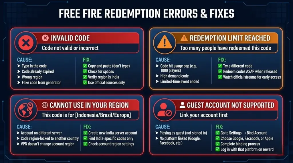 how to redeem free fire redeem code today indian server step by step
