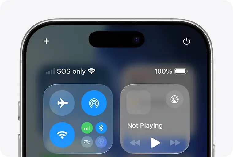 red phone signal showing SOS Only on iPhone status bar