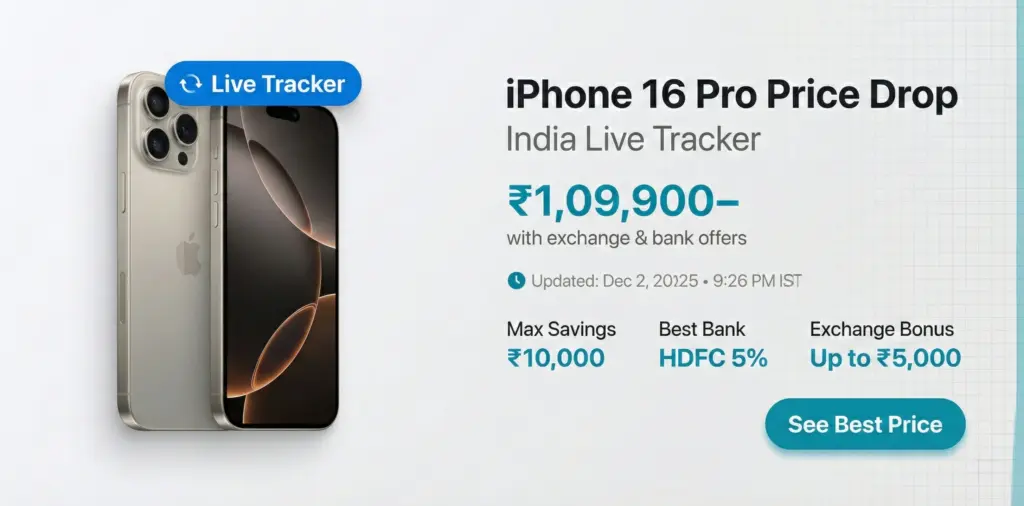 iPhone 16 Pro price drop in India latest price and offers