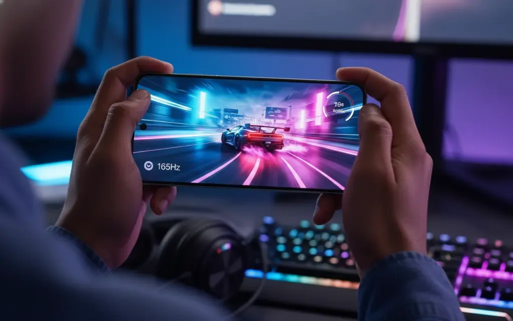 OnePlus 15R 165Hz AMOLED display while gaming