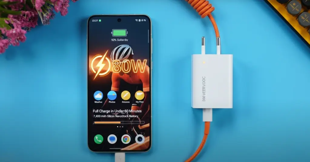 OnePlus 15R fast charging demonstration