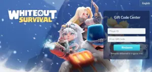 Whiteout Survival gift codes redeem screen in the official Gift Code Center
