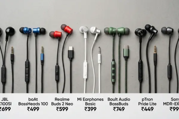 best wired earbuds under 1000 India 2026 - full lineup of all 7 tested picks