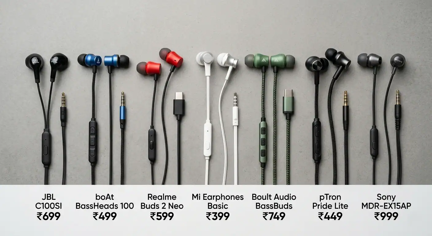 7 Best Wired Earbuds Under ₹1000 in India 2026: Tested and Ranked for Gaming and Calls