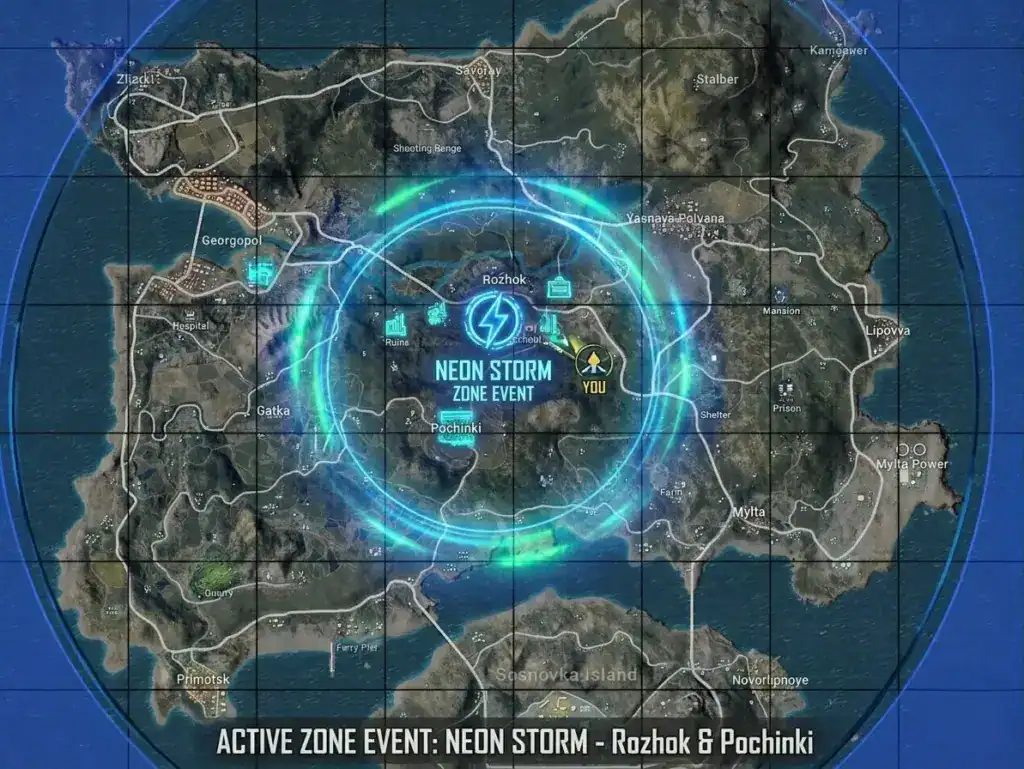 BGMI 4.3 new update features - Erangel zone event gameplay screenshot