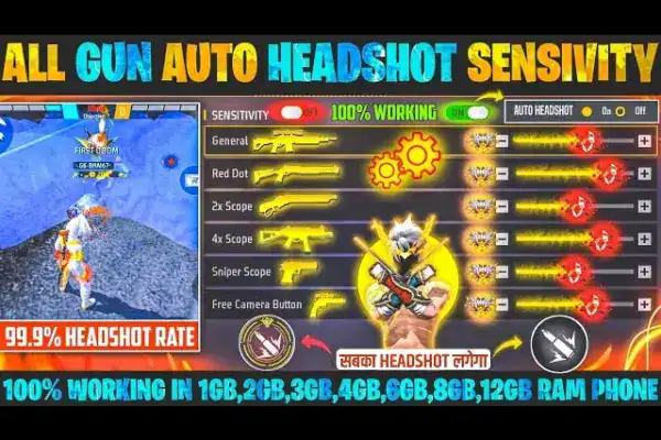 free fire MAX sensitivity settings 2026 - HUD layout and fire button placement Android