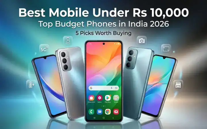 Best mobile under 10000 in India 2026 featured image with top budget smartphones