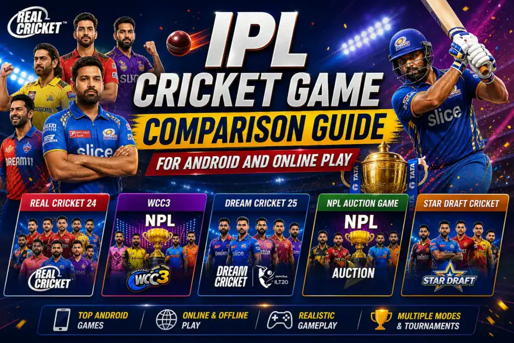 IPL cricket game comparison guide for Android and online play