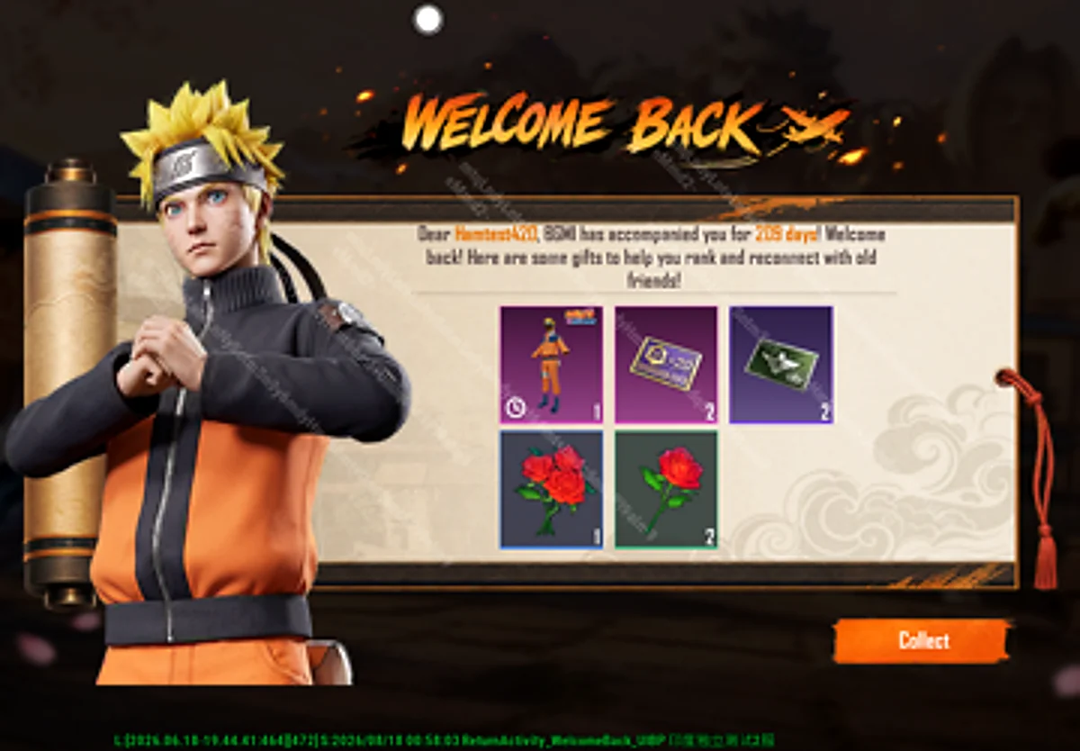 BGMI 4.5 update download welcome back rewards screen for returning players